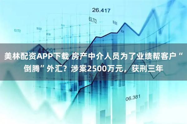 美林配资APP下载 房产中介人员为了业绩帮客户“倒腾”外汇？涉案2500万元，获刑三年
